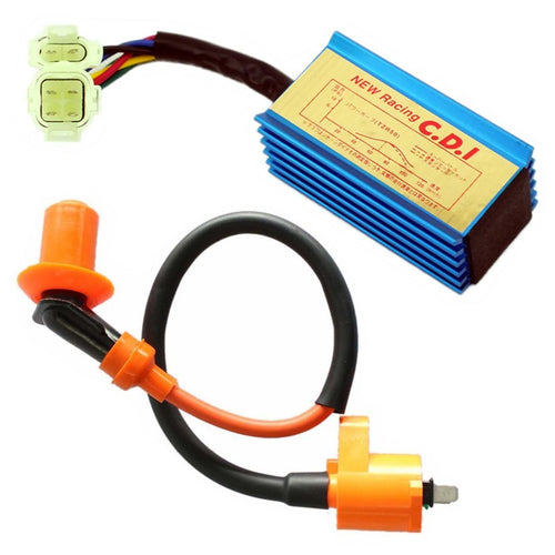 High Performance Racing Ignition Coil + CDI AC GY6 50cc - 110cc 125cc 150cc 4-stroke Engines Scooter ATV Moped Quad Pit Dirt Bike