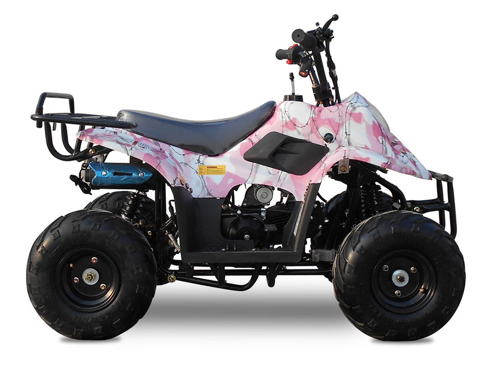 Kids 110cc gas ATV pink color. Girls gas ATV's for sale